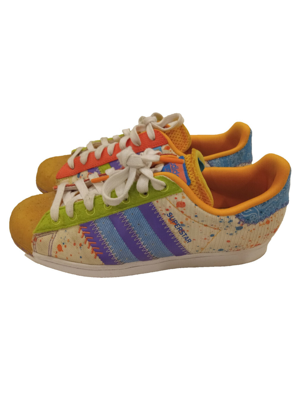 Adidas Superstar SEED Paint Splattered Womens Size 10 Multicolor Shoes GX2235